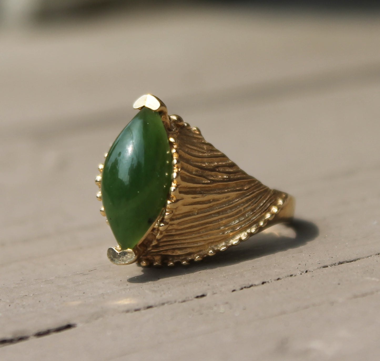 14kyg 60's Jade Ring