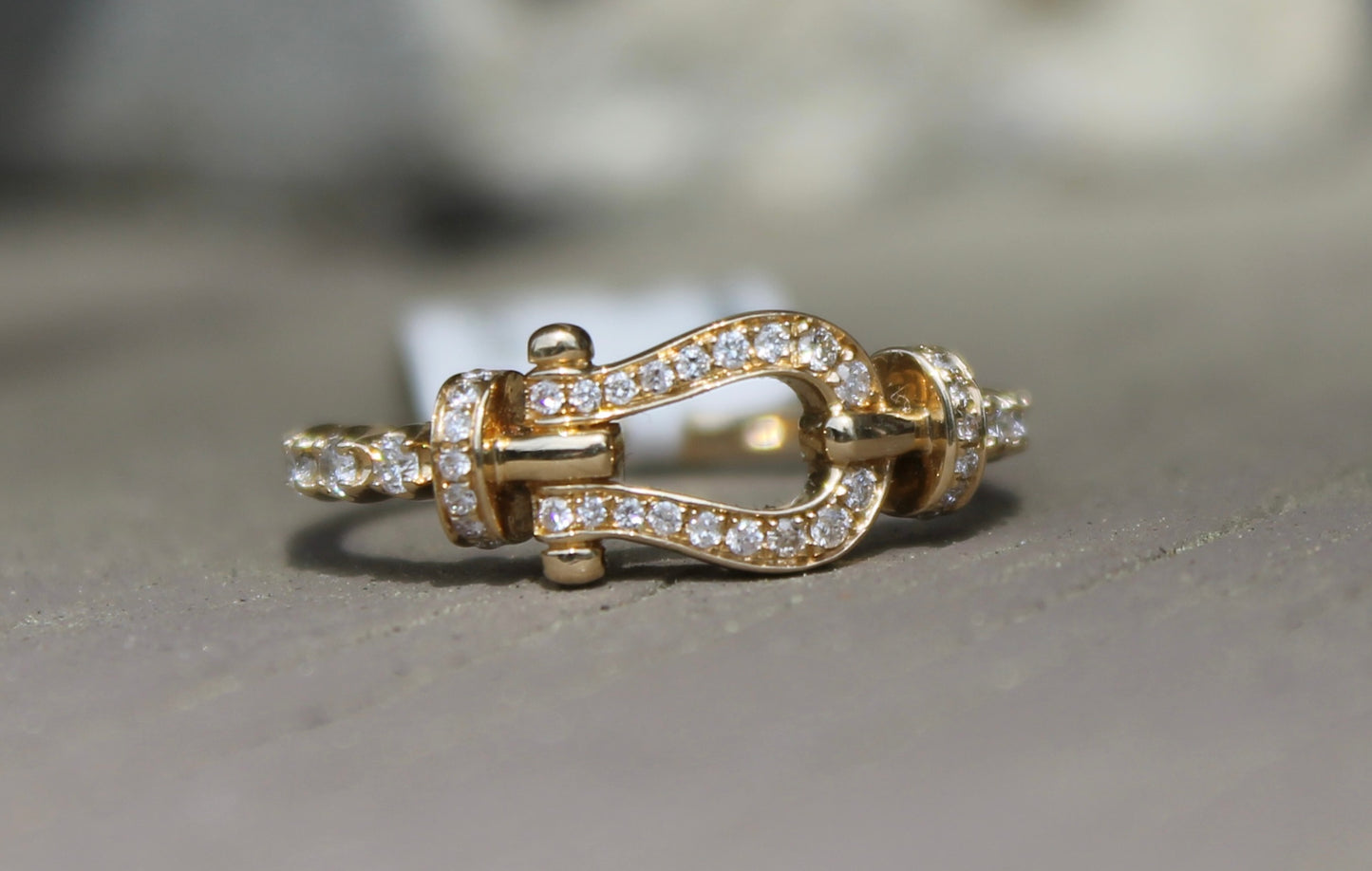 14kyg Diamond Buckle Ring