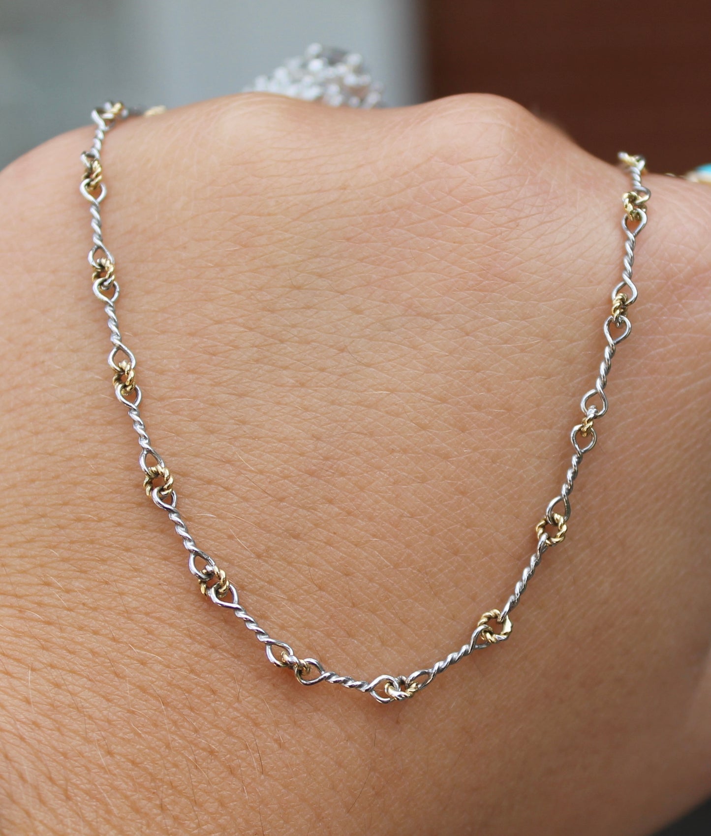 18ktt Frederick Sage Fancy Link Chain