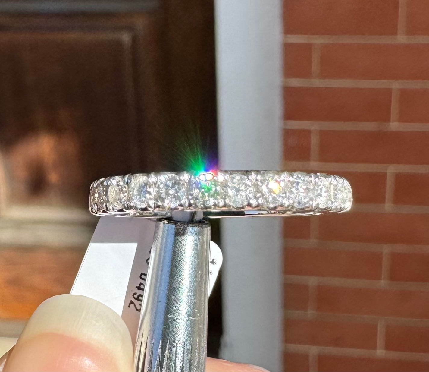14kwg French Set Diamond Band
