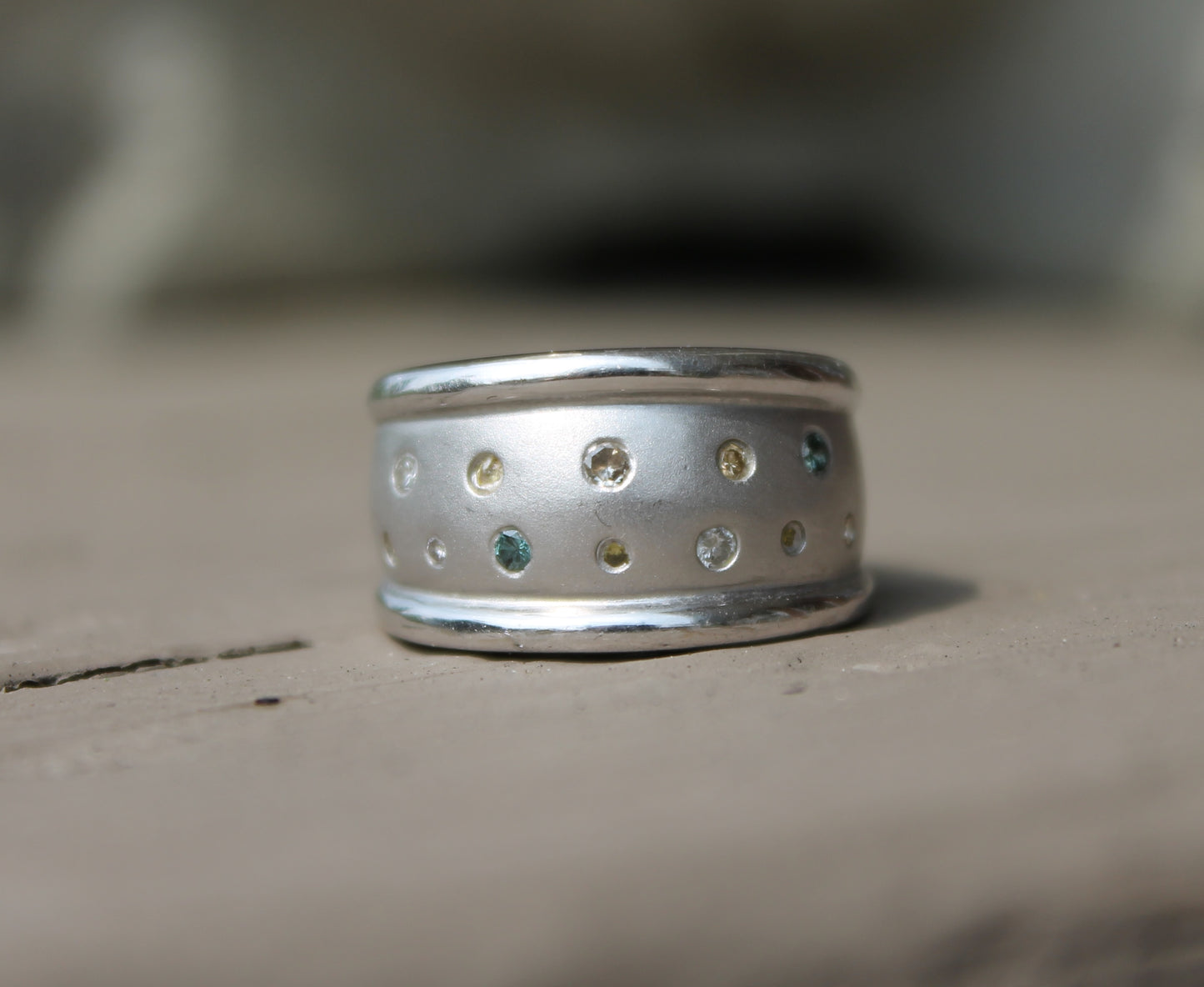 14kw Multi Color Diamond Band