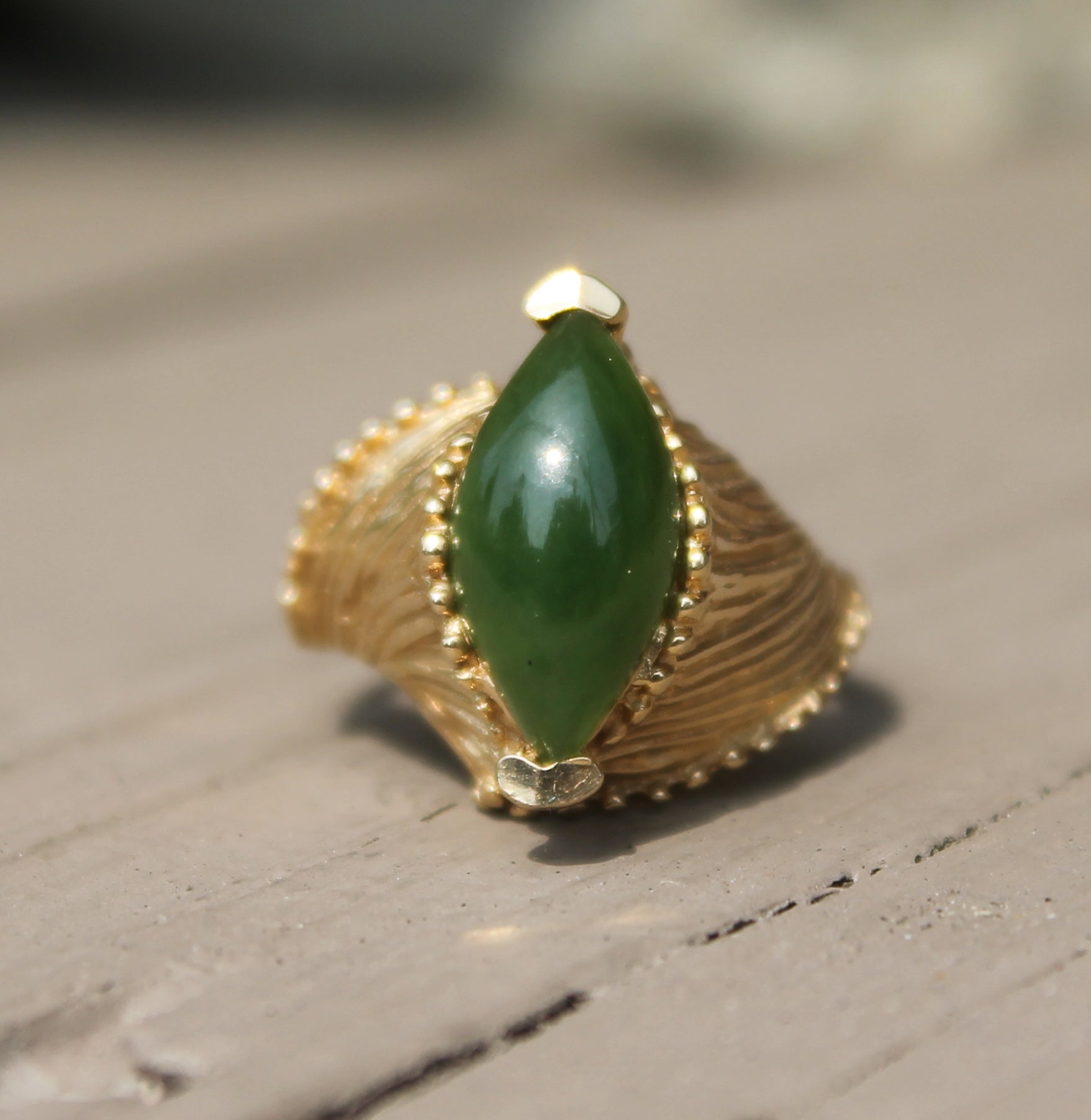 14kyg 60's Jade Ring