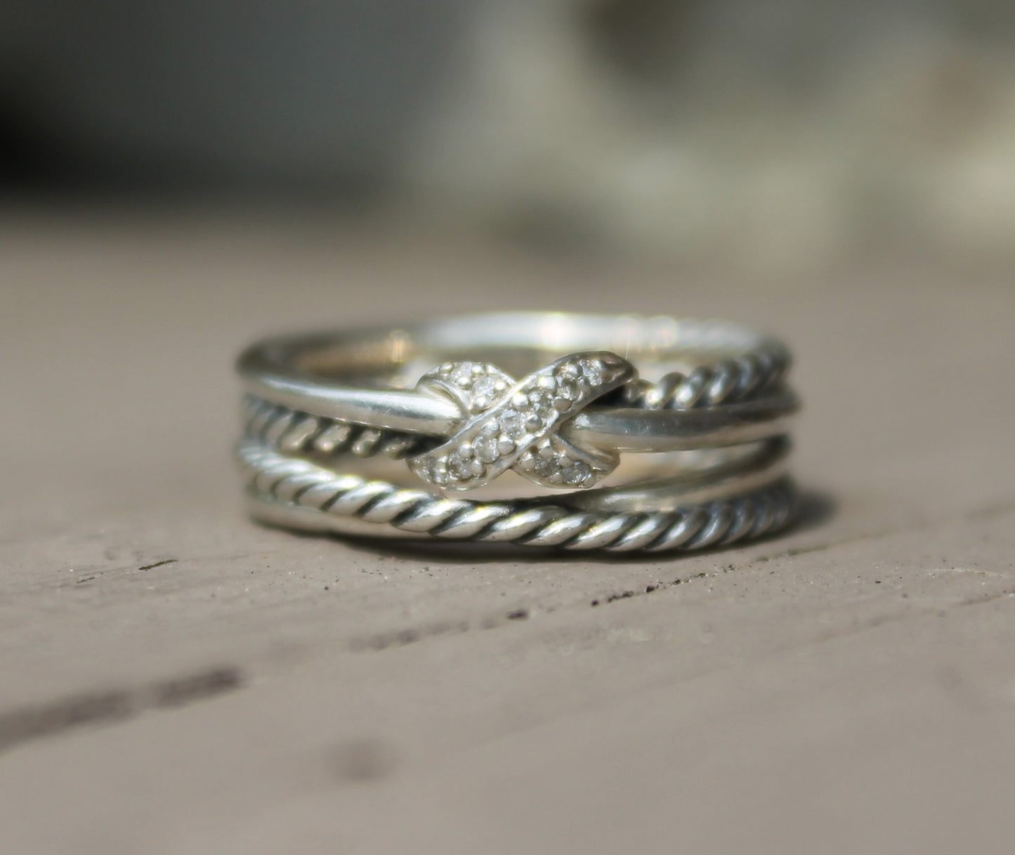 David Yurman Sterling "X" Band