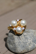 18kyg Akoya Pearl & Diamond Ring