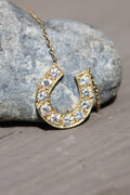 14ky Horseshoe Diamond Necklace