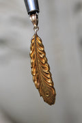14ky Victorian Feather Pendant