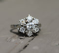 Vintage European 18ct Diamond Cluster Ring