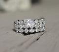 14kwg Diamond Marquise & Round Band