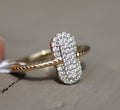 14ky Pave Diamond Rope Ring