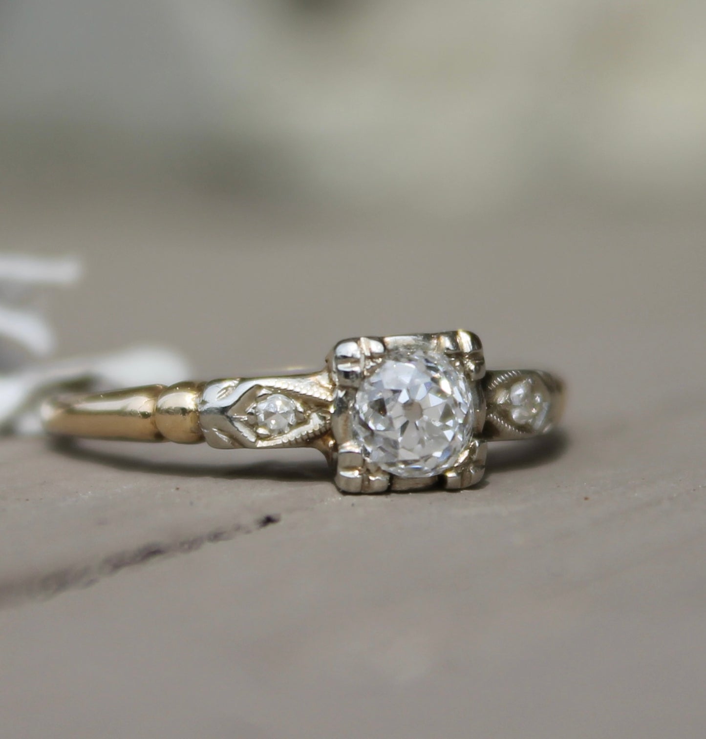 Art Deco 14k Two Tone Ring