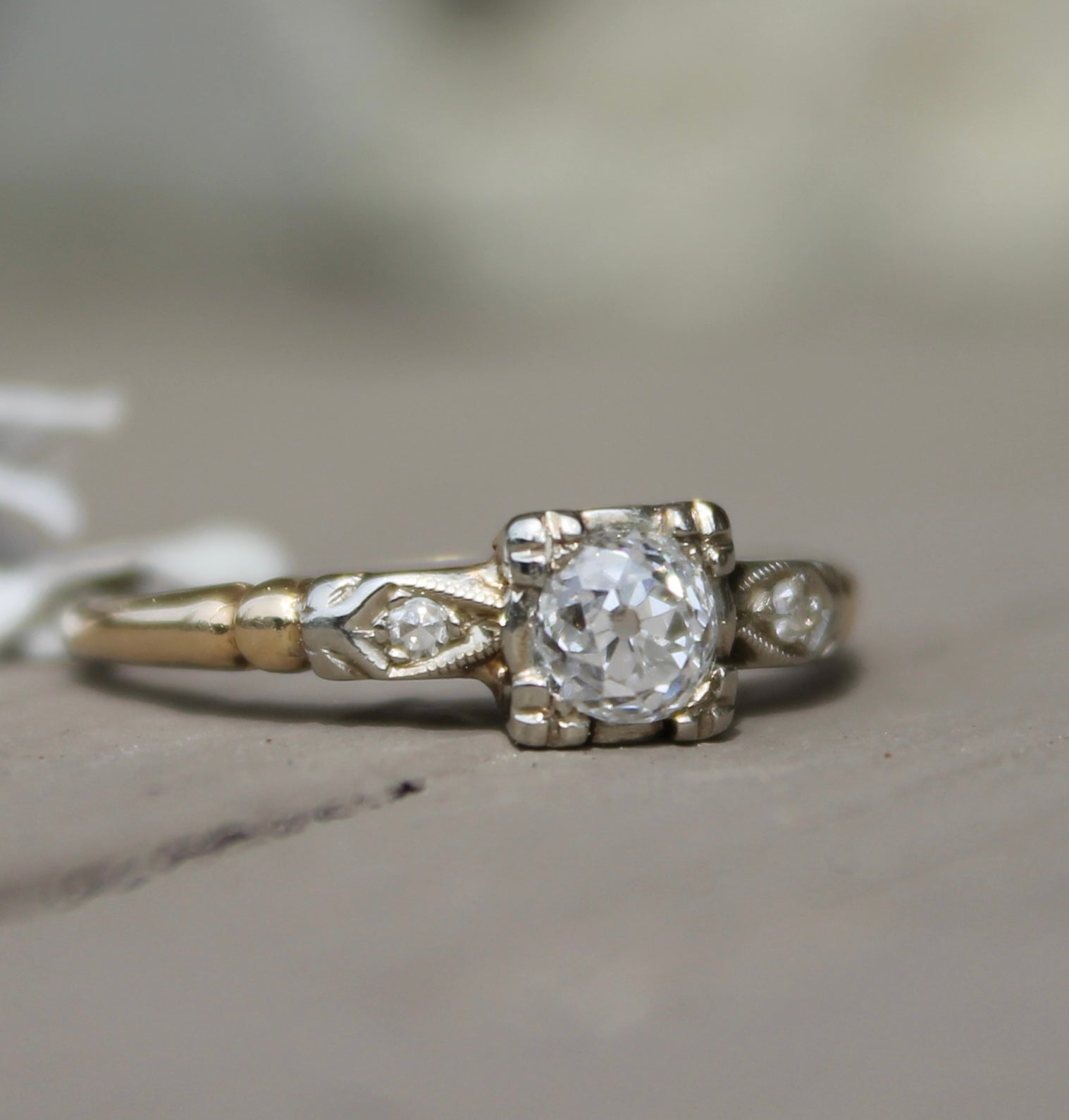 Art Deco 14k Two Tone Ring