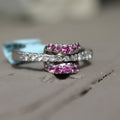 18kwg Pink Sapphire & Diamond Ring