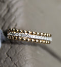 14kt Three Row Diamond Band