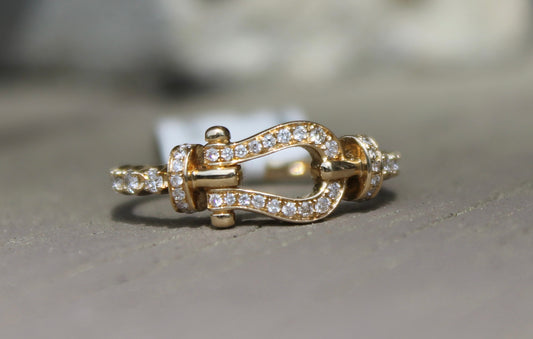 14kyg Diamond Buckle Ring