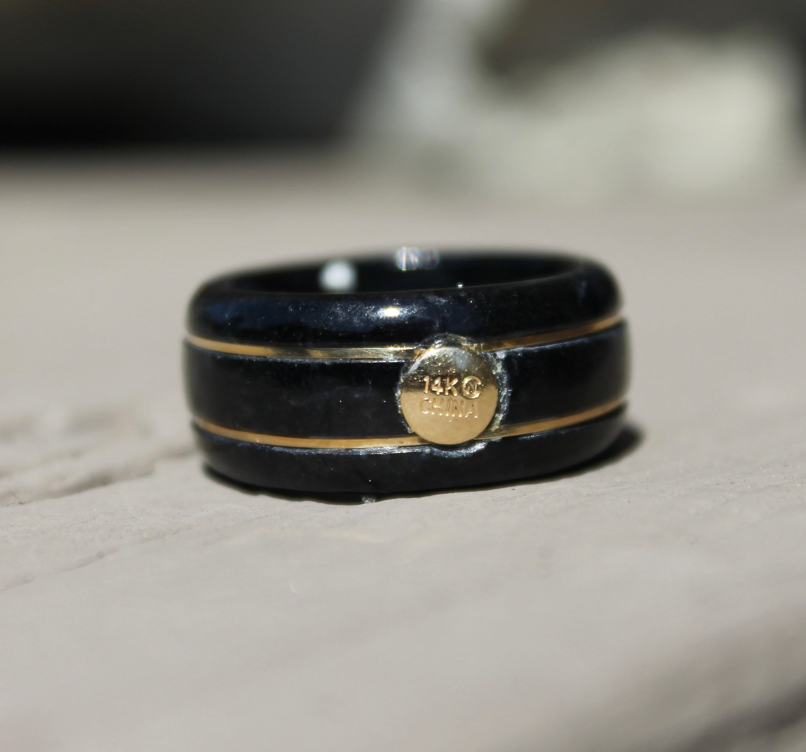 14kyg Ross Simons Black Jade Ring