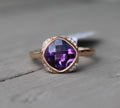 14krg Amethyst & Diamond Ring