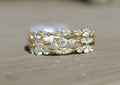 14kyg Diamond Three Row Band