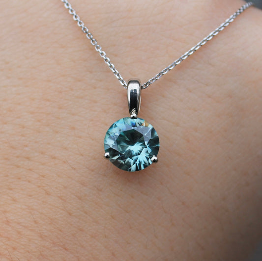 14kw Blue Zircon Pendant