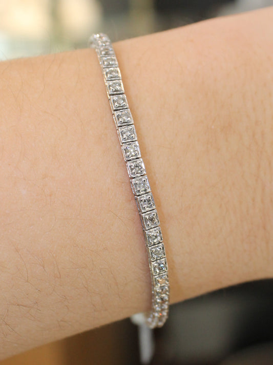 14kw 2.05ctw Diamond Tennis Bracelet
