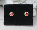14ky Garnet Bezel Earrings