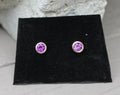 14ky Amethyst Bezel Earrings