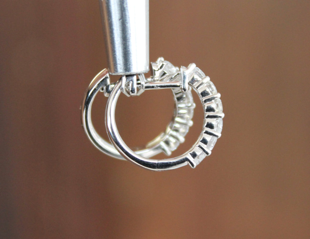 14kw 0.75ctw Diamond Huggie Earrings