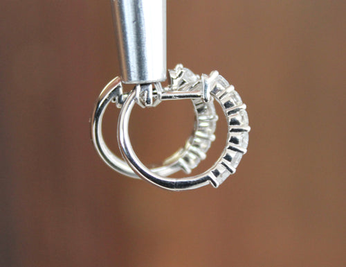 14kw 0.75ctw Diamond Huggie Earrings