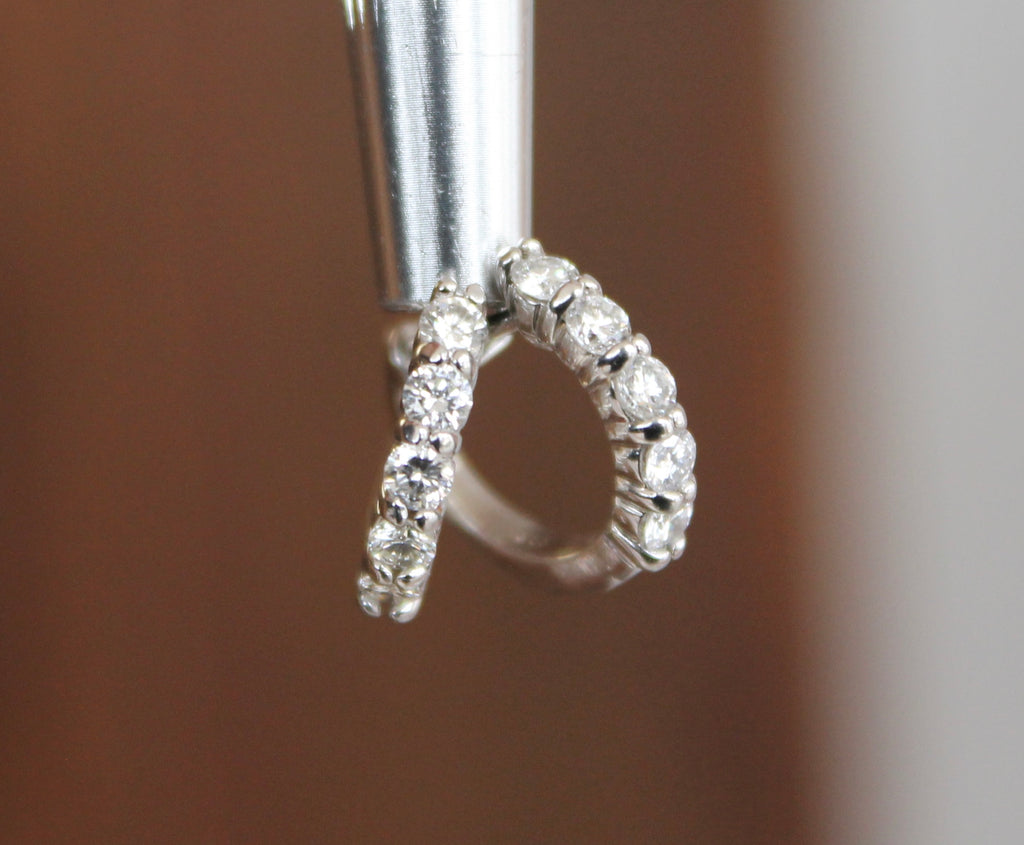 14kw 0.48ctw Diamond Huggie Earrings