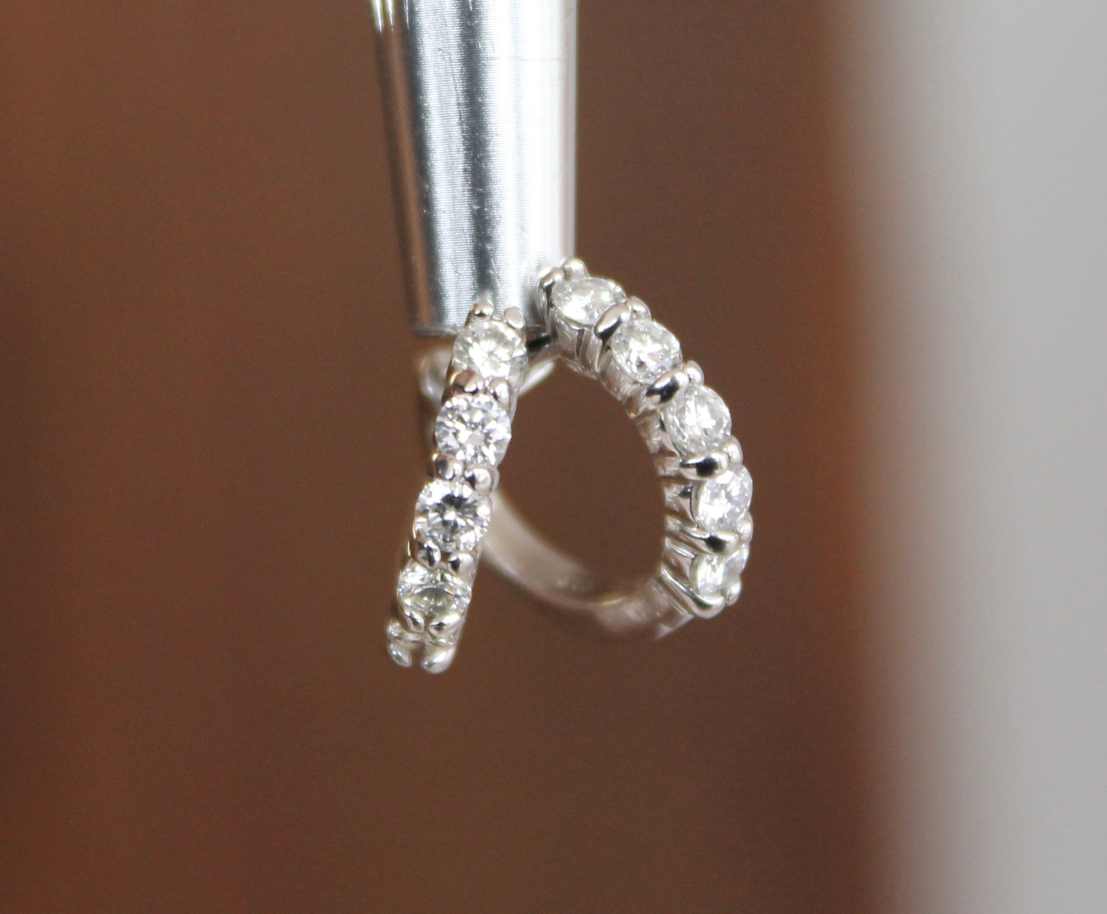 14kw 0.48ctw Diamond Huggie Earrings