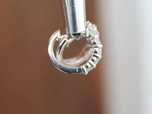 14kw 0.48ctw Diamond Huggie Earrings