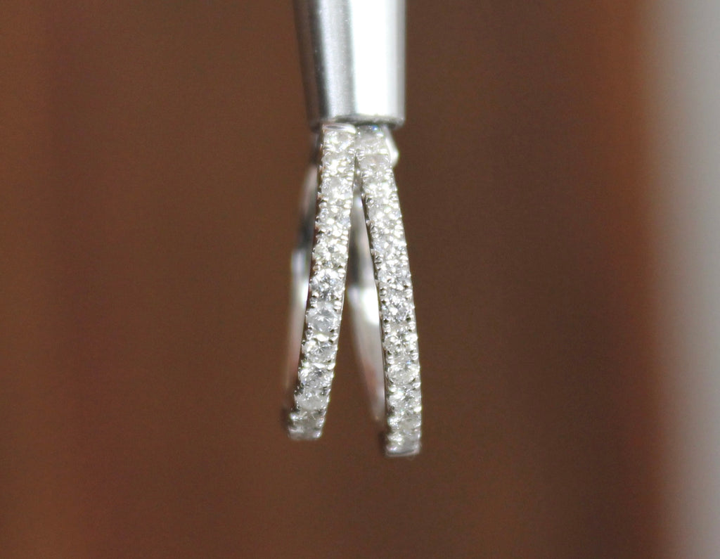 14kwg 0.50ctw Diamond Hoops