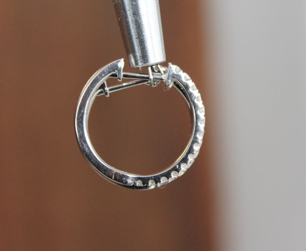 14kwg 0.50ctw Diamond Hoops