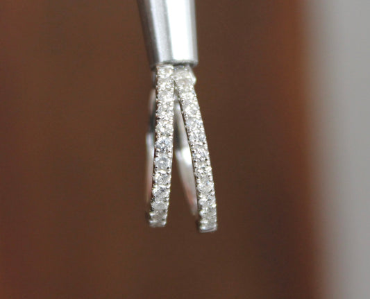 14kwg 0.50ctw Diamond Hoops
