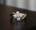 18kwg 0.37ctw Flower Ring
