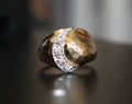 14ky Diamond Hammer Finish Ring