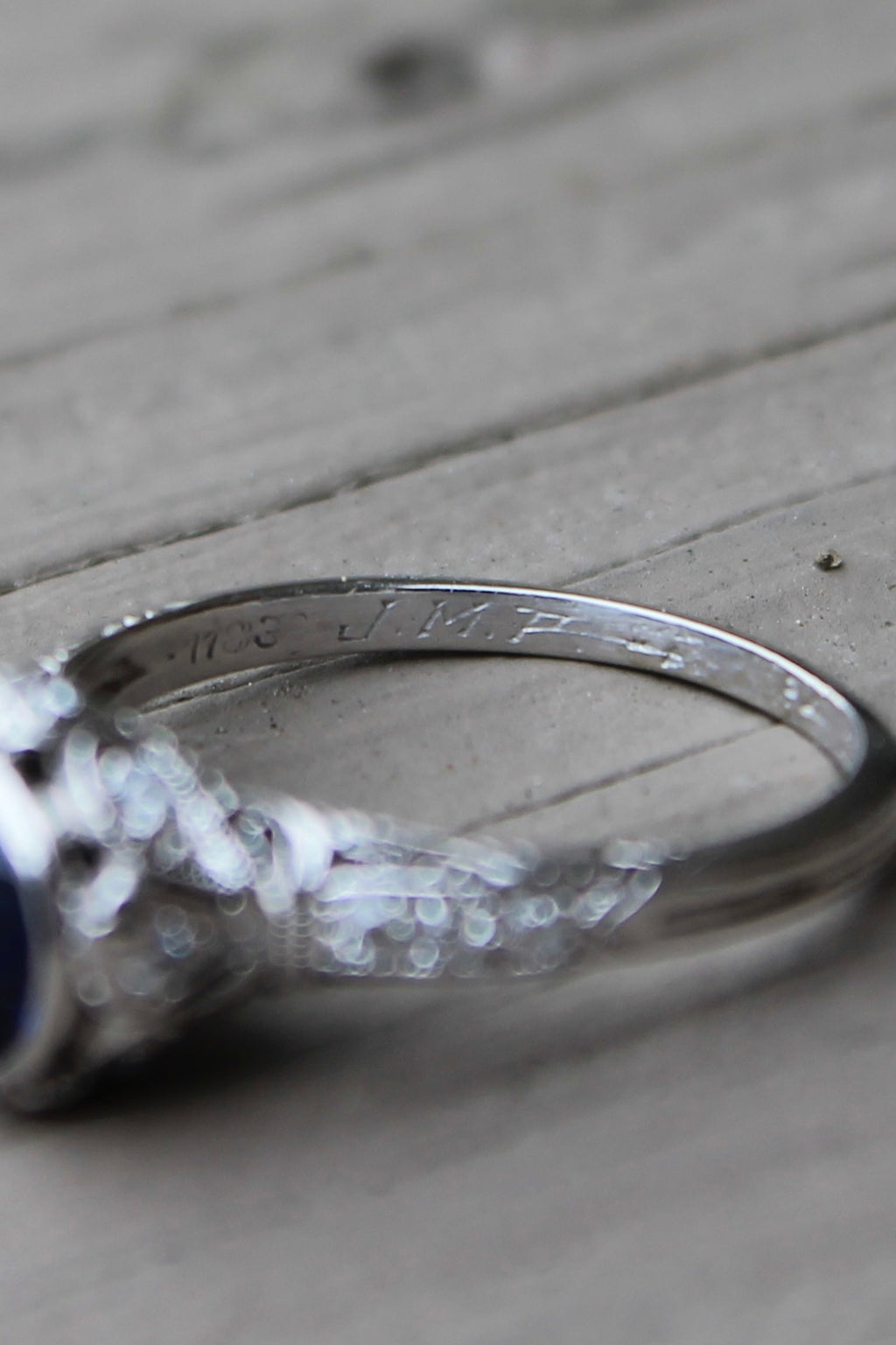 Platinum Art Deco Sapphire & Diamond Ring