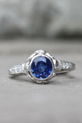 Platinum Art Deco Sapphire & Diamond Ring