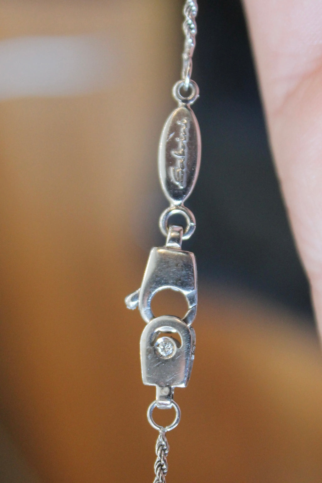 18kw 0.11ctw Diamond Necklace