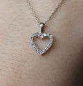 10kw Diamond Heart Necklace