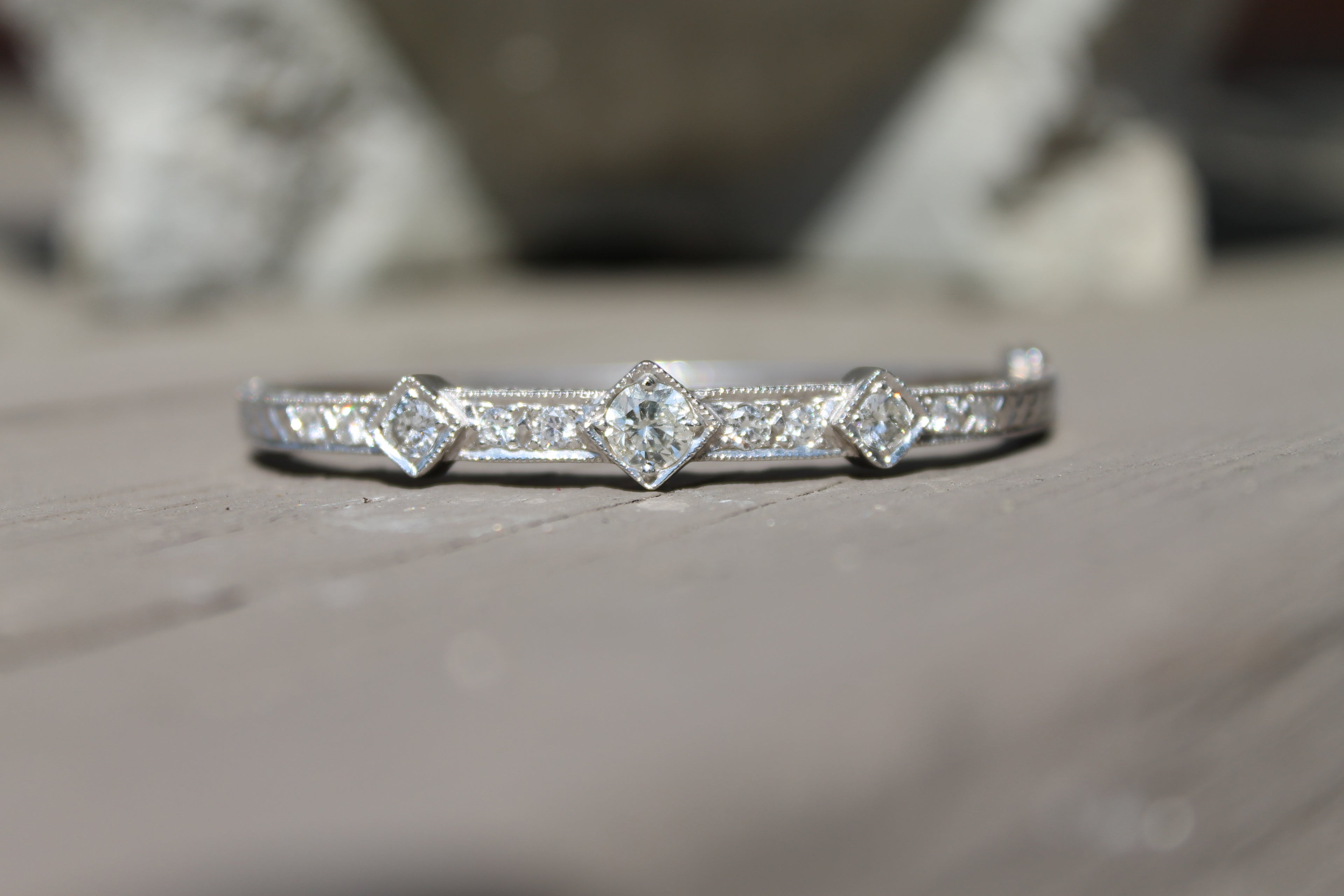 Diamond Hinged Bangle 3ctw 14kwg