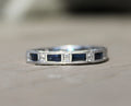 18kw Kirk Kara Sapphire & Diamond Band