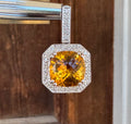 14kwg Citrine & Diamond Pendant