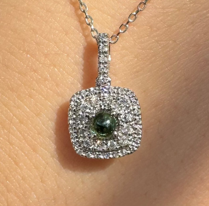 14kwg Tourmaline & Diamond Pendant