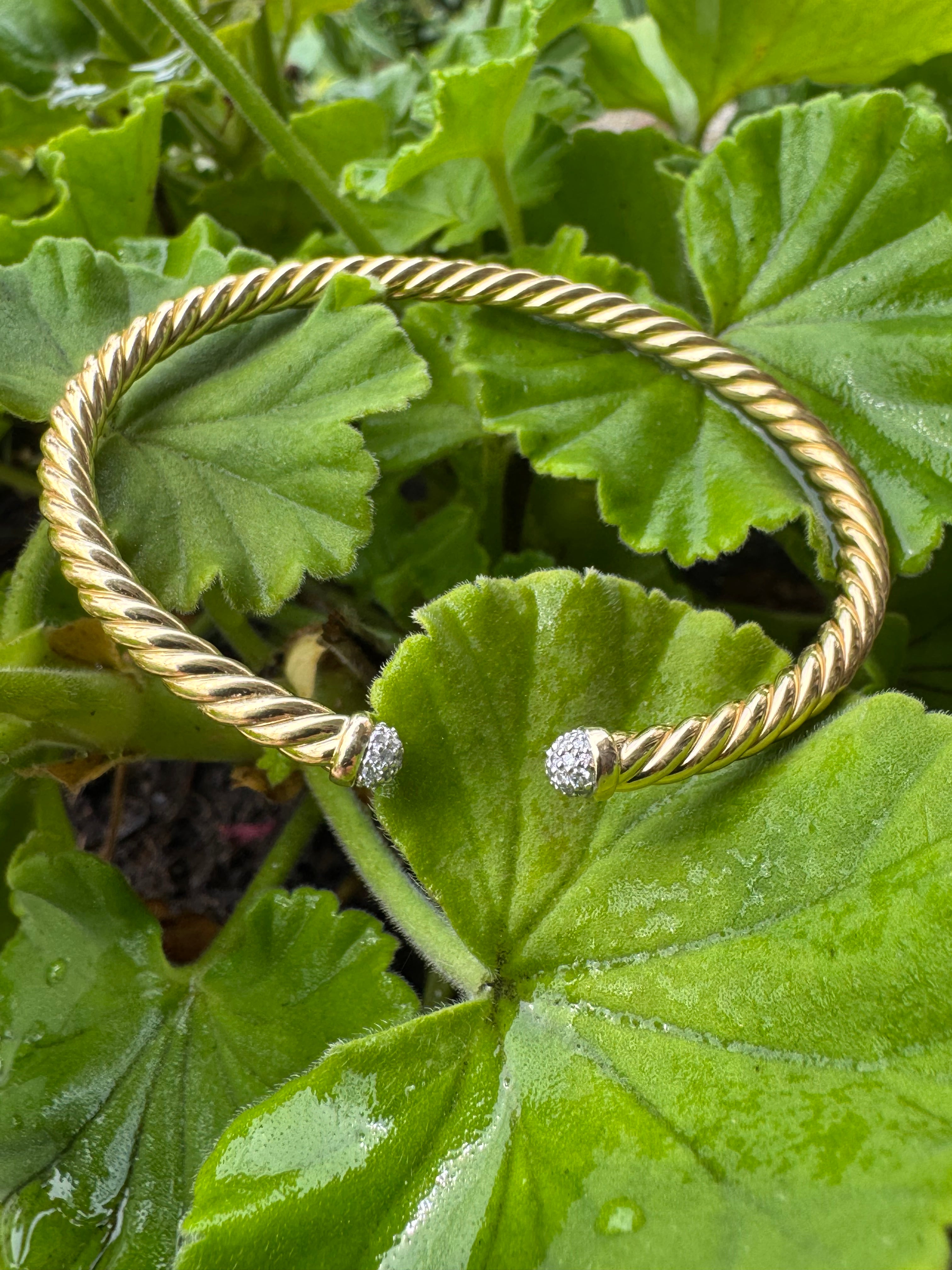 David Yurman Diamond Cuff 18kyg