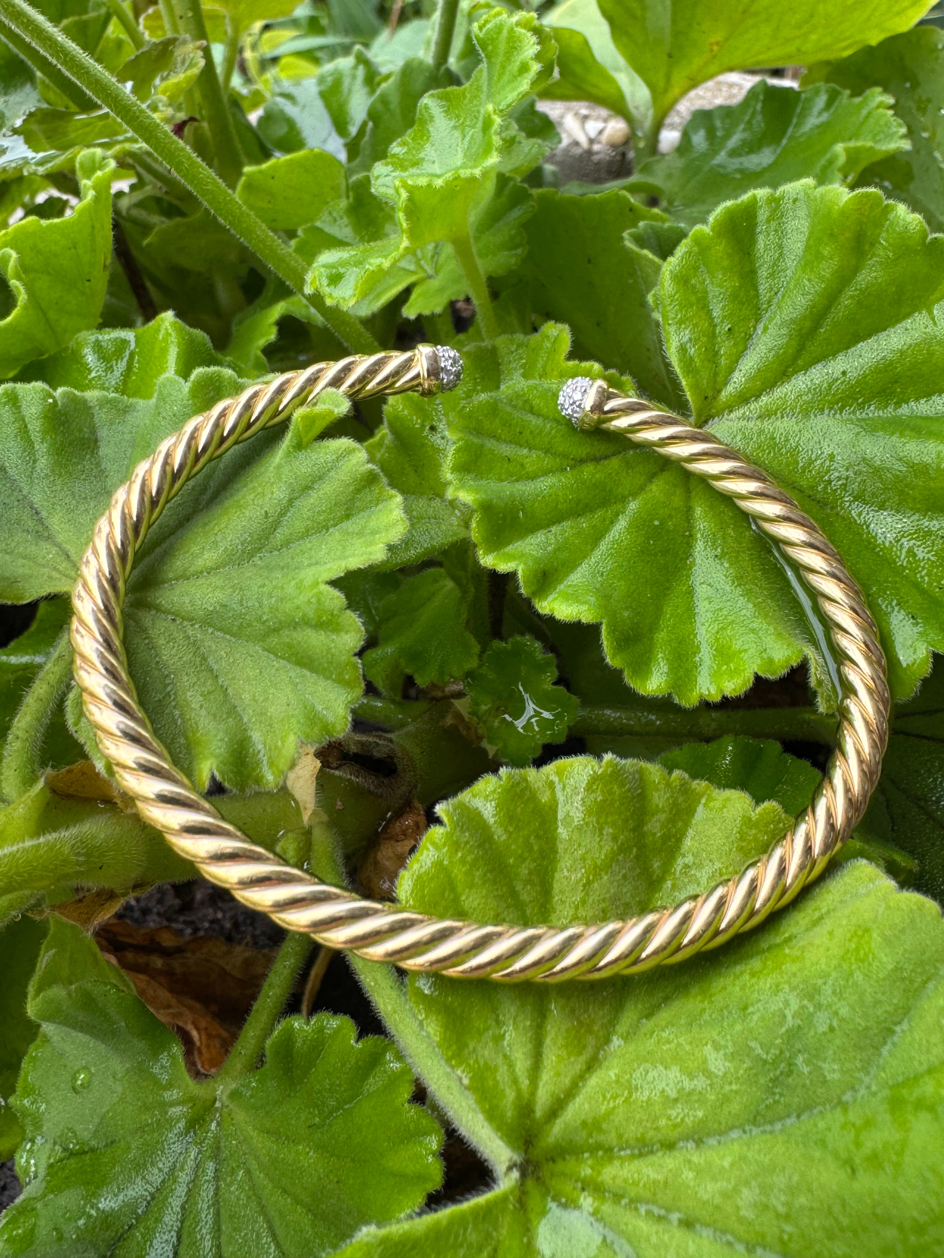 David Yurman Diamond Cuff 18kyg