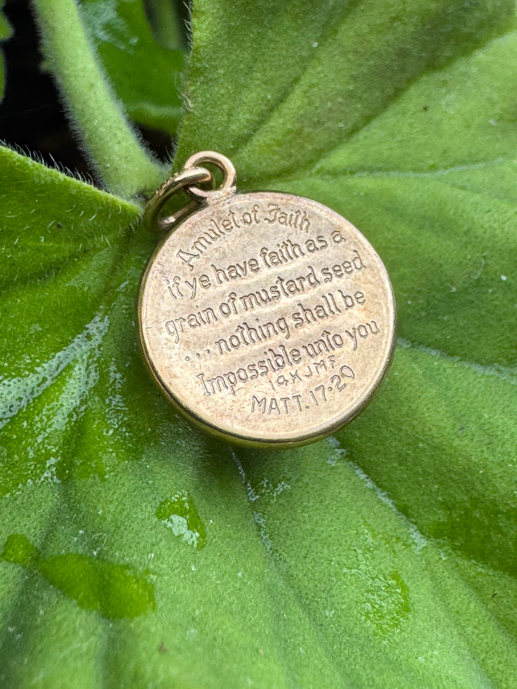 Mustard Seed Pendant 1/2" 14kyg