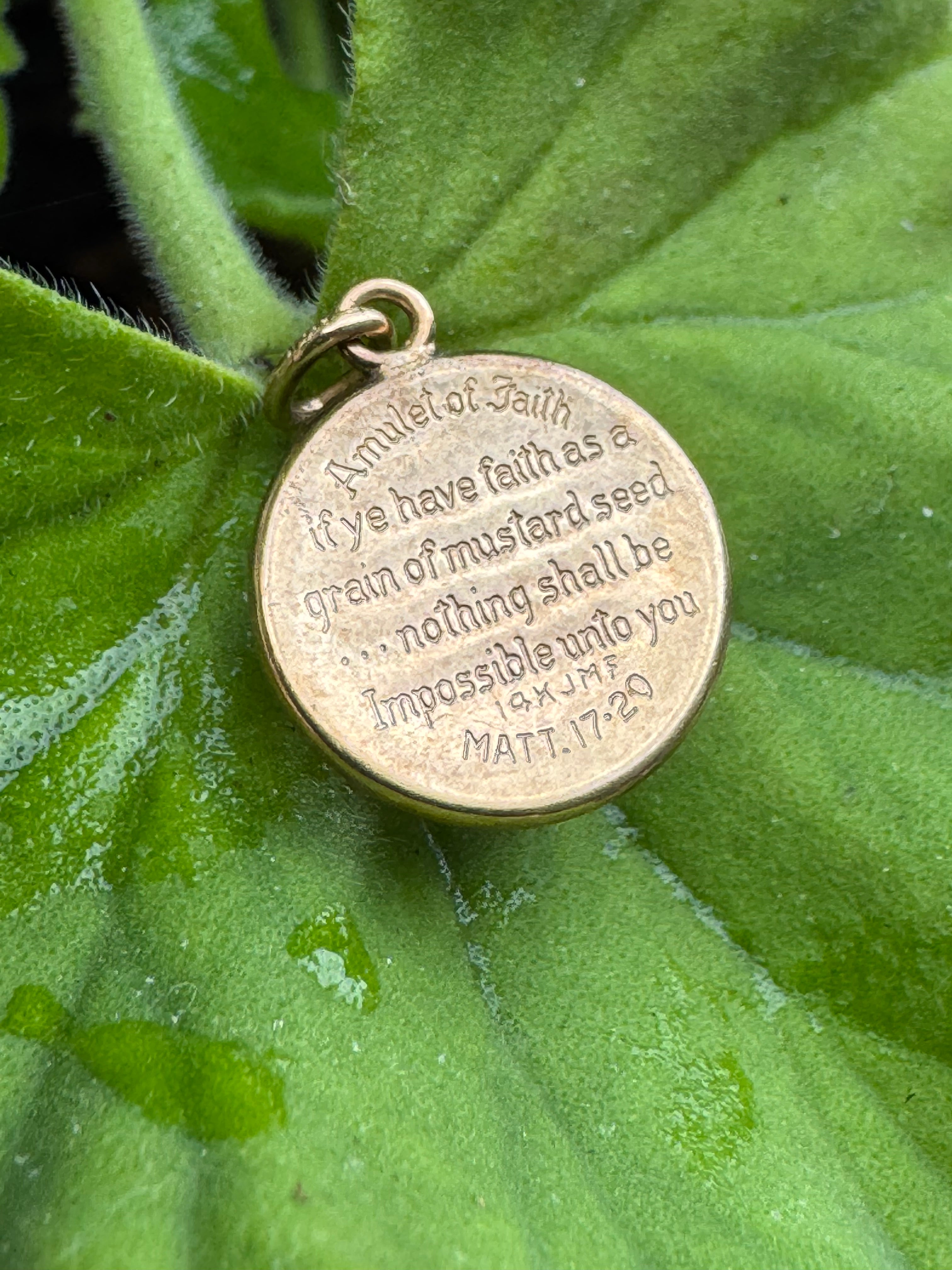 Mustard Seed Pendant 1/2" 14kyg