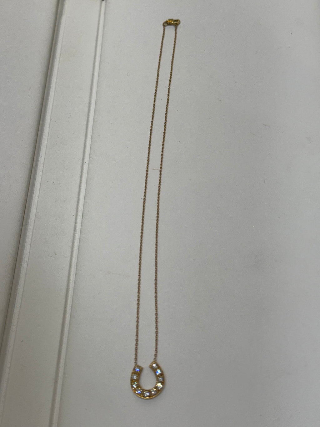 Horseshoe Diamond Necklace .50ctw 14ky