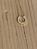 Horseshoe Diamond Necklace .50ctw 14ky