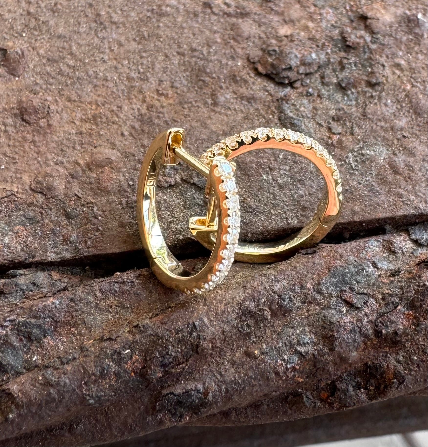 Diamond Huggie Earrings .24ctw 14kyg